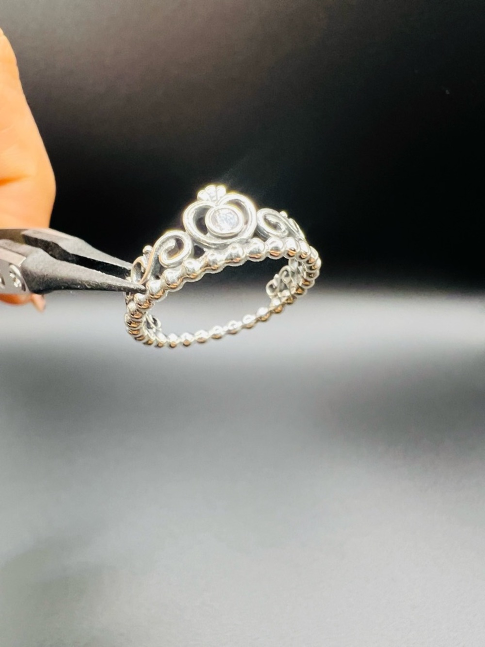 Pandora Princess Tiara Crown Ring, Sterling Silver 925, size: 58/ 8.5